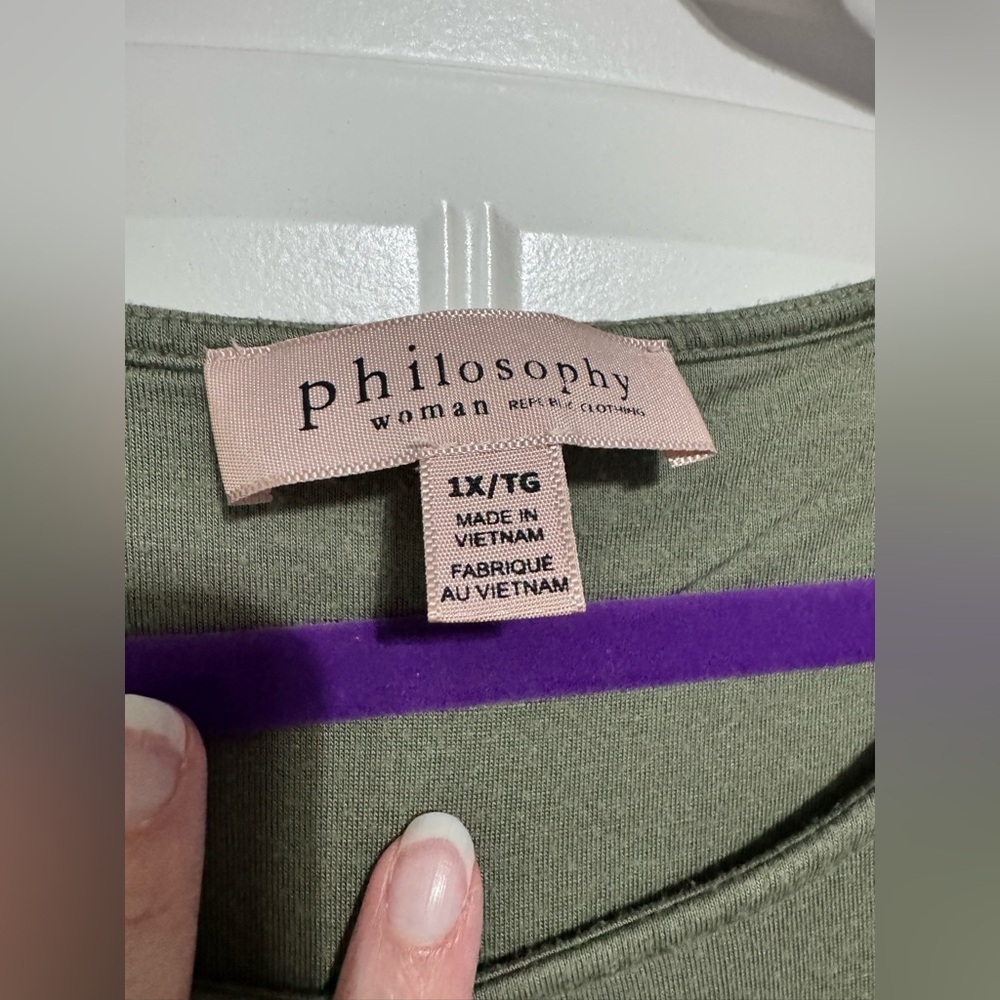 Philosophy Olive Long Sleeve Tee - Picture 3 of 5